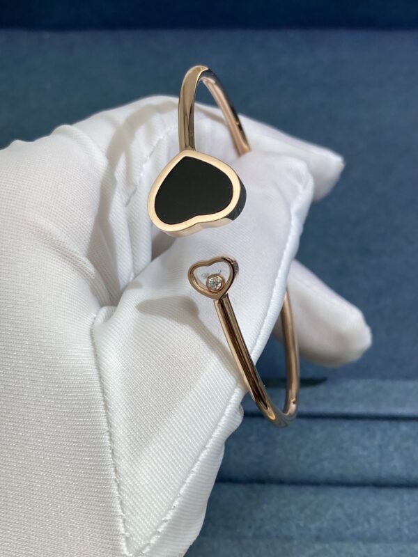 Chopard Black Onyx Heart Bracelet, Rose Gold