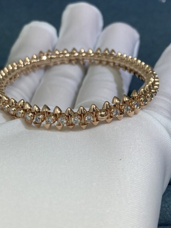 Cartier Stud and Diamond Bracelet, Rose Gold