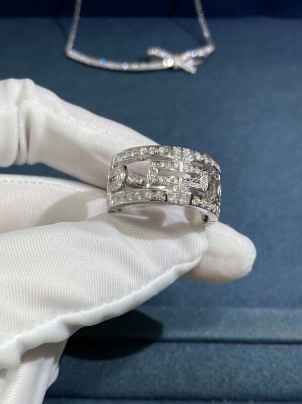 Bvlgary Round Diamond Ring, White Gold