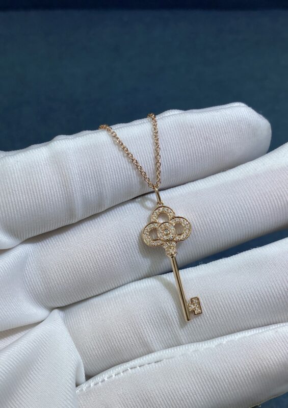 Key necklace, rose gold