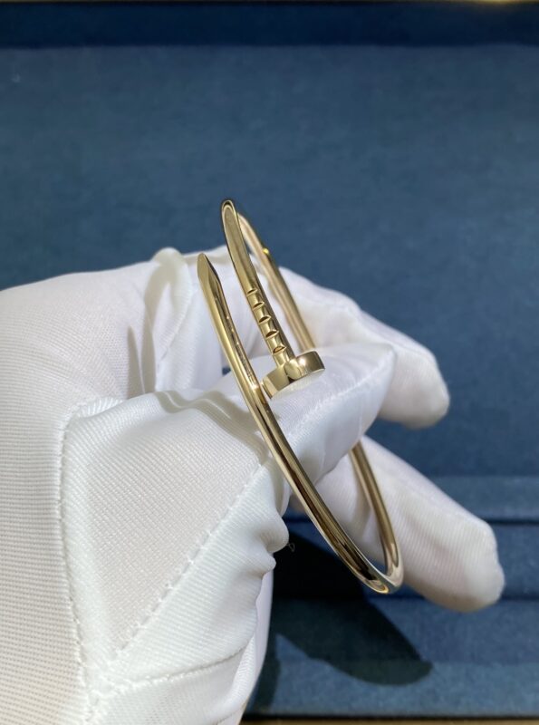 Narrow Nail Bracelet Without Diamonds, Yellow Gold