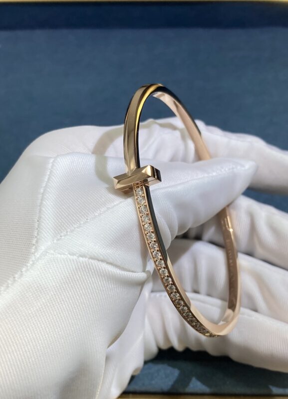 T1 Half Diamond Bracelet, Rose Gold