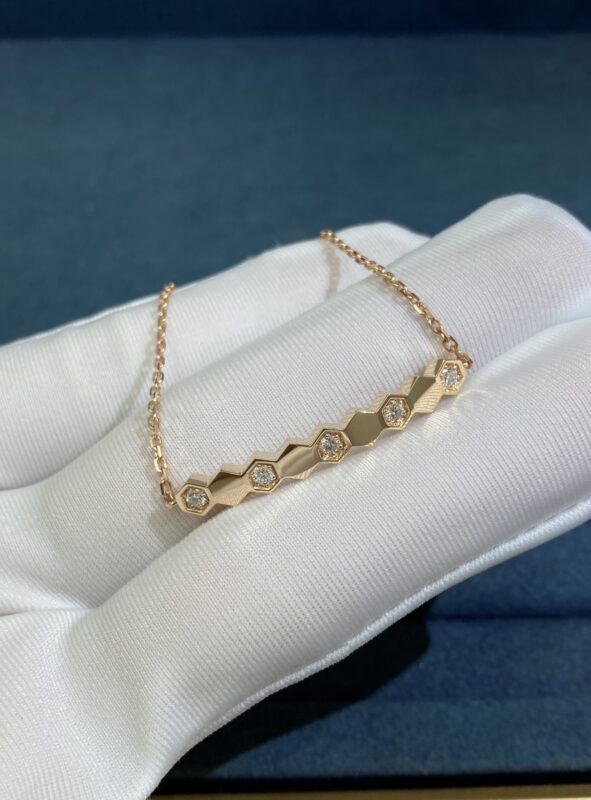 Chaumet’s Honeycomb Diamond Bracelet, Rose Gold