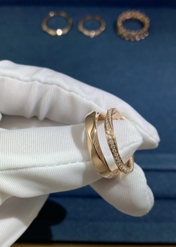 Graff pair ring, rose gold