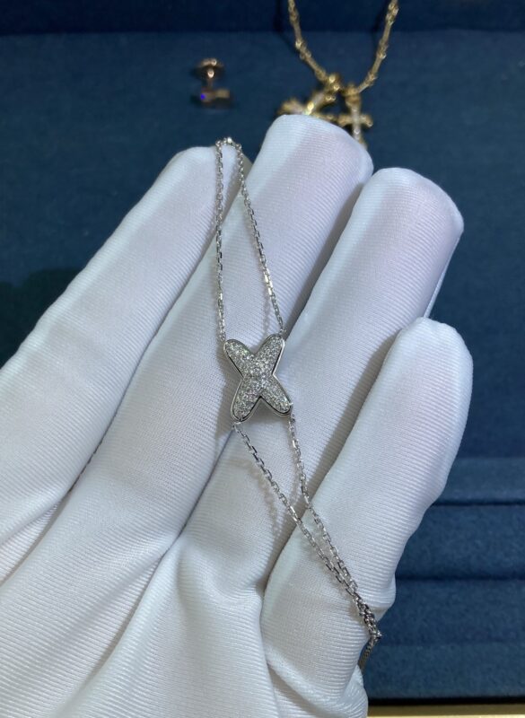 Chaumet’s Full Diamond Cross Bracelet, White Gold