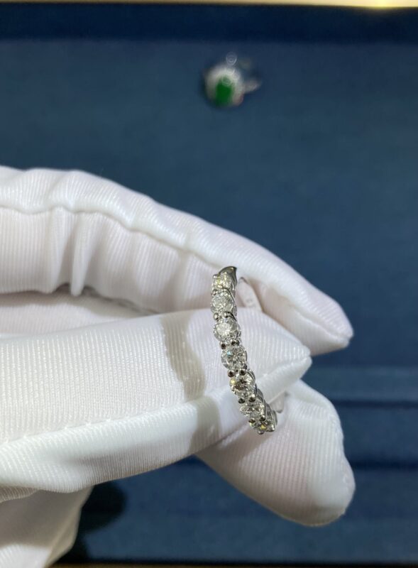 Tiffany’s Seven Row Diamond Ring, White Gold