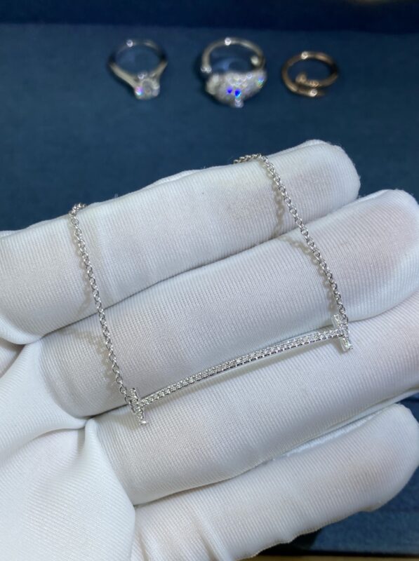 Smiley Face Bracelet with Diamonds, White Gold