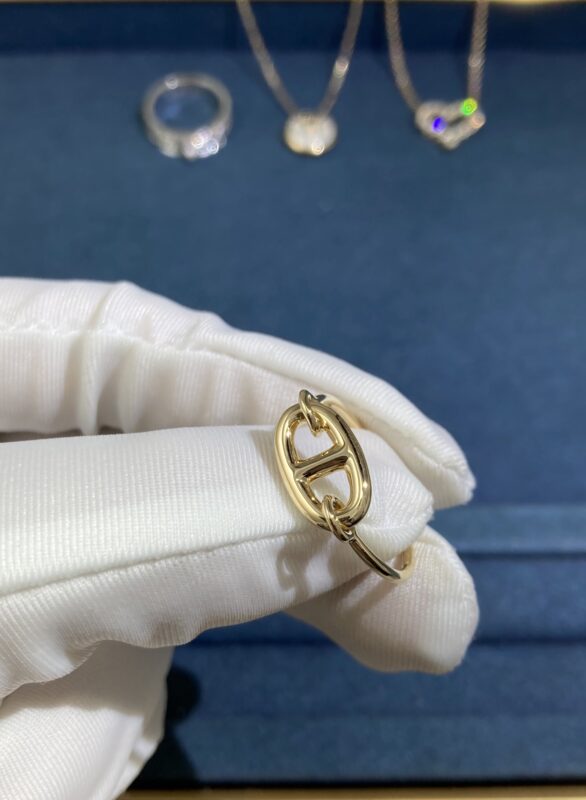 Hermes Sun Ring, Yellow Gold