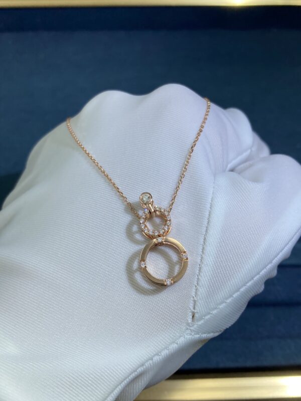 Diamond necklace, rose gold