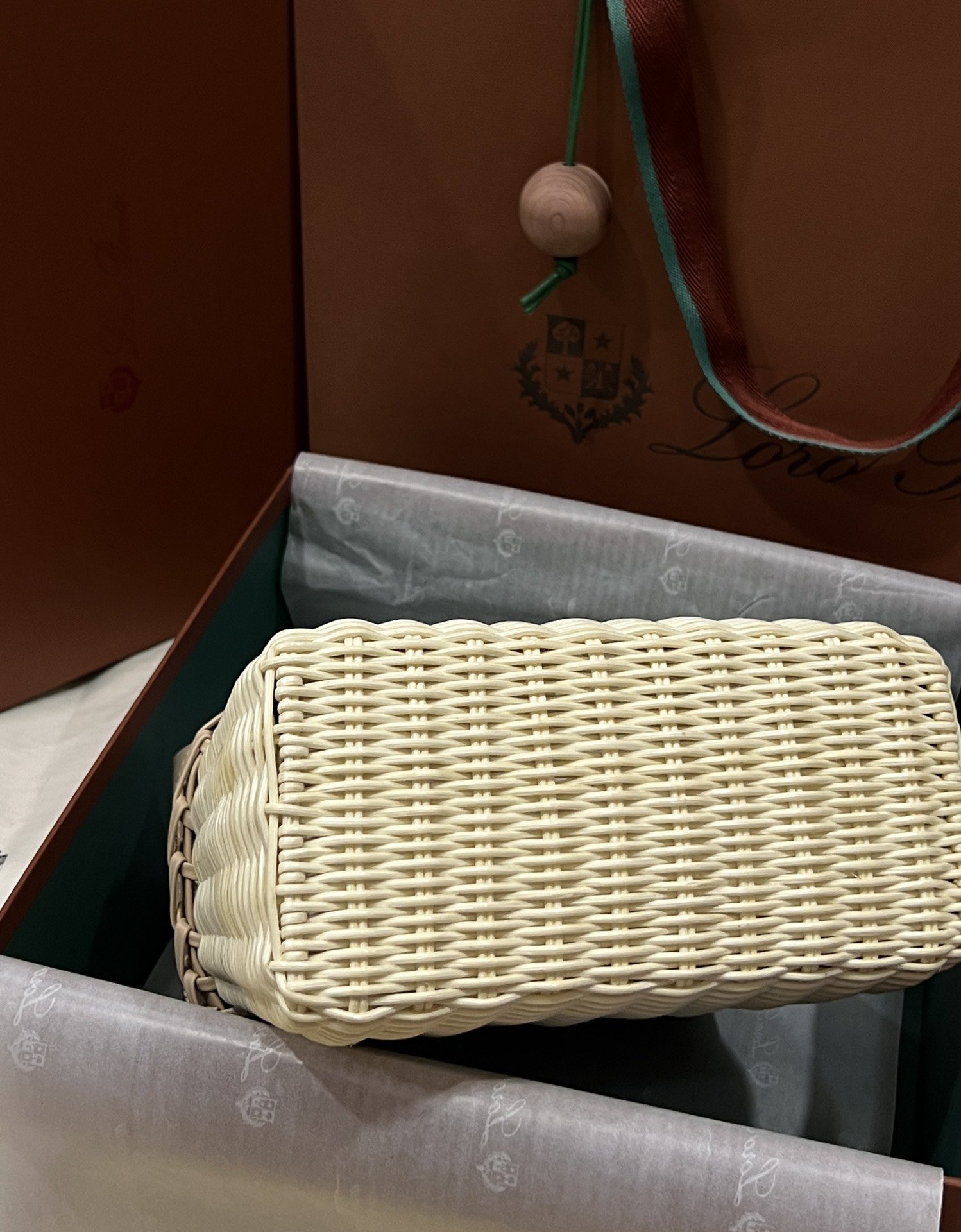 Loro Piana L19 Bamboo Weaving Bag - Image 7