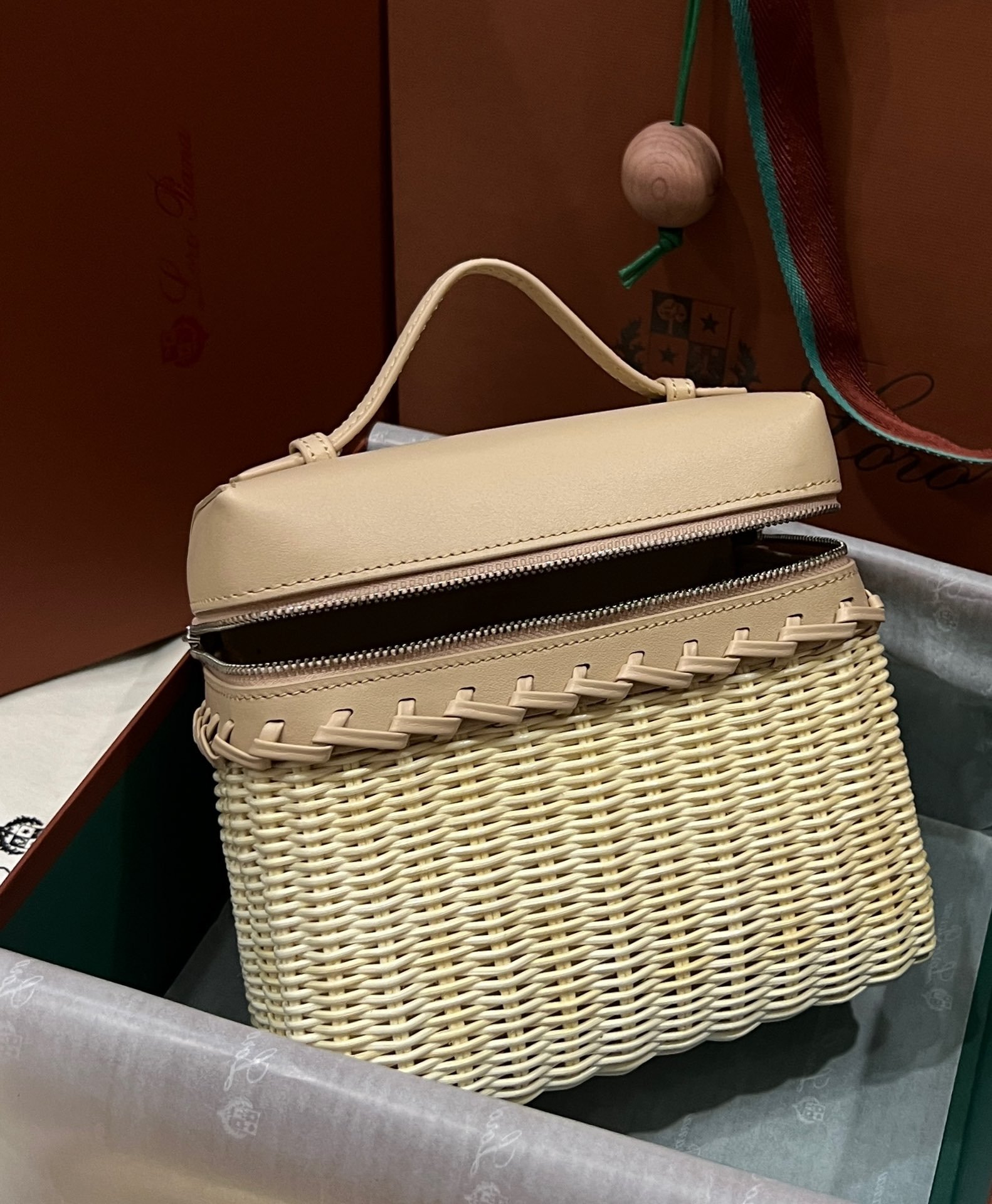 Loro Piana L19 Bamboo Weaving Bag - Image 3