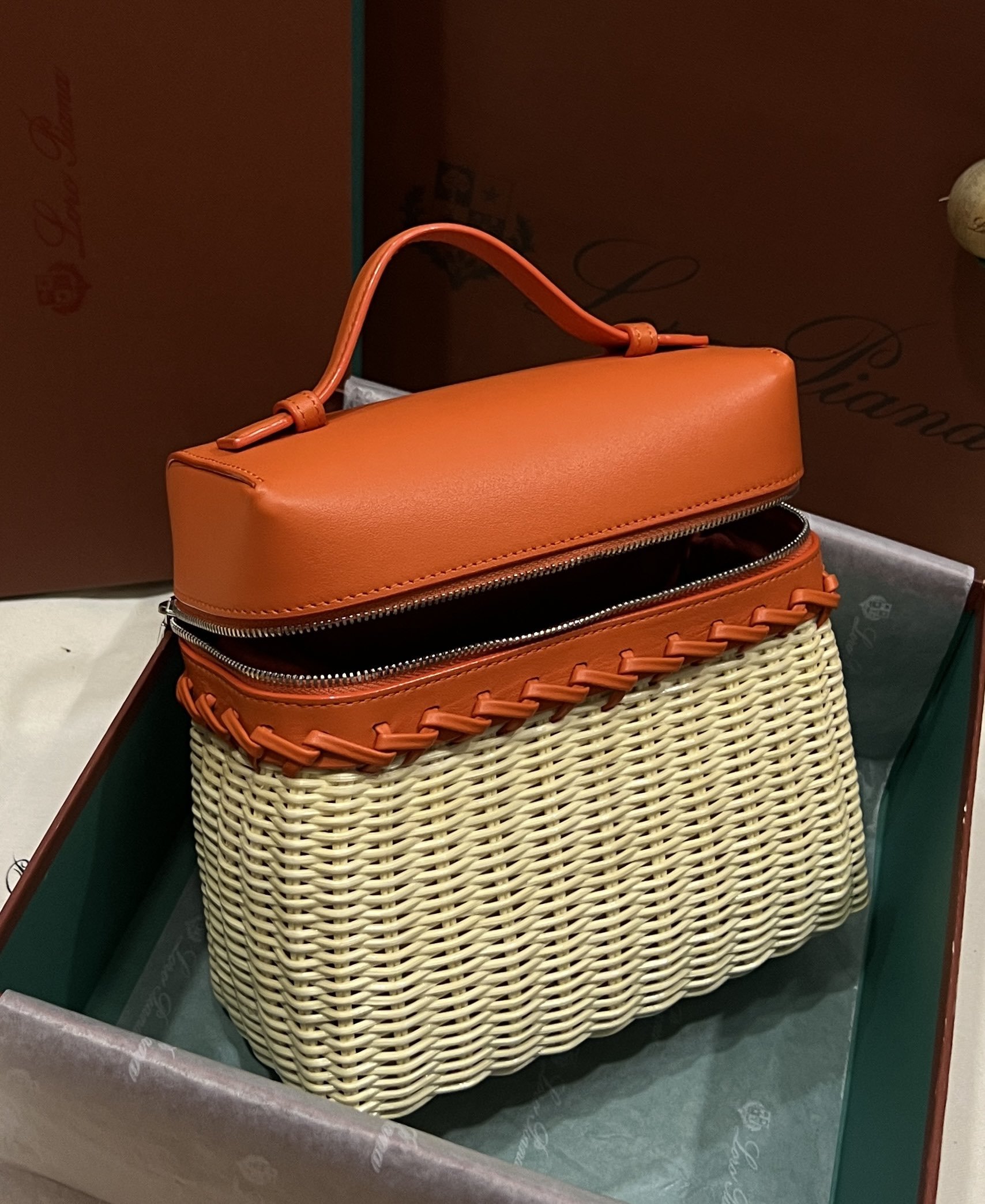 Loro Piana L19 Bamboo Weaving Bag - Image 4