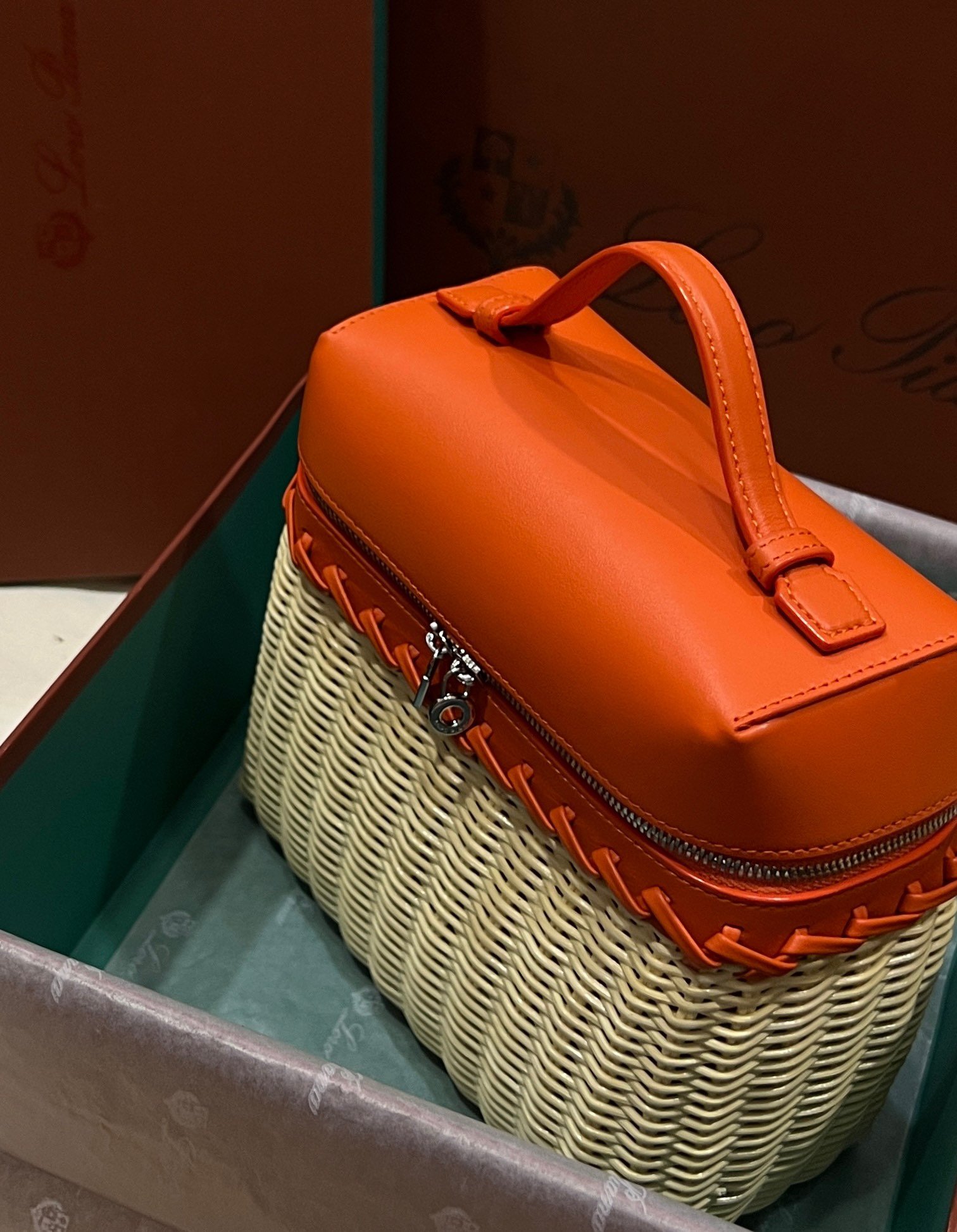 Loro Piana L19 Bamboo Weaving Bag - Image 3