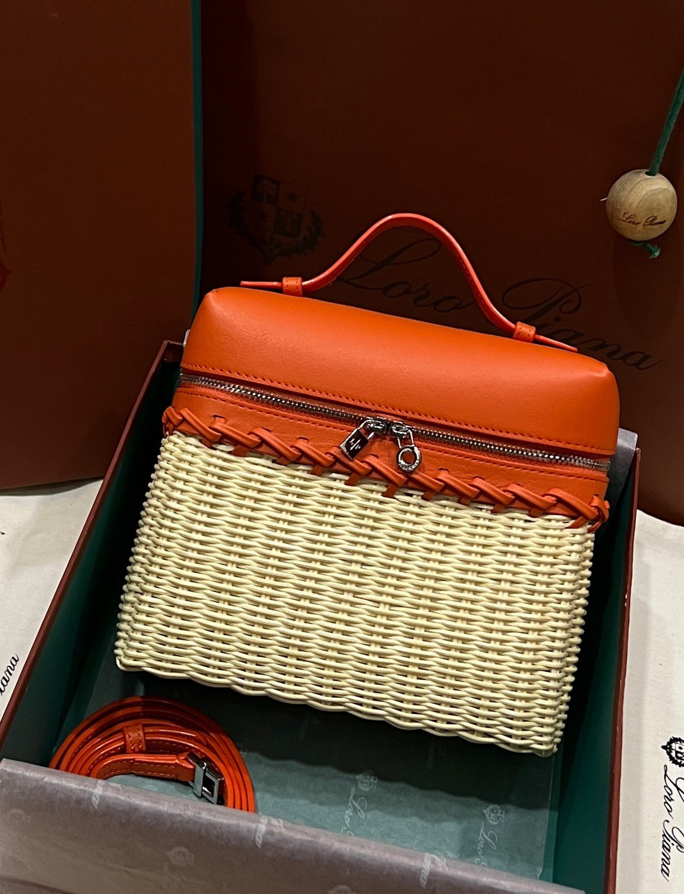 Loro Piana L19 Bamboo Weaving Bag