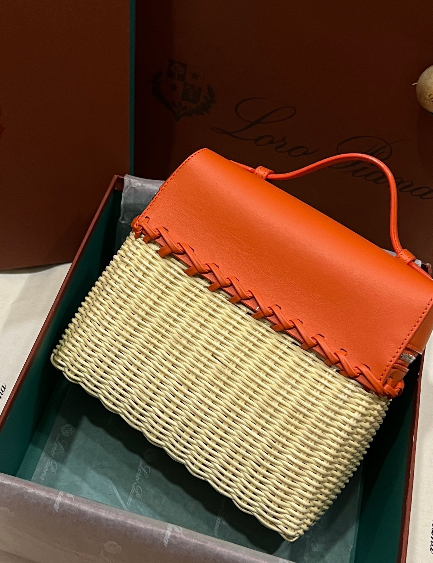 Loro Piana L19 Bamboo Weaving Bag - Image 2