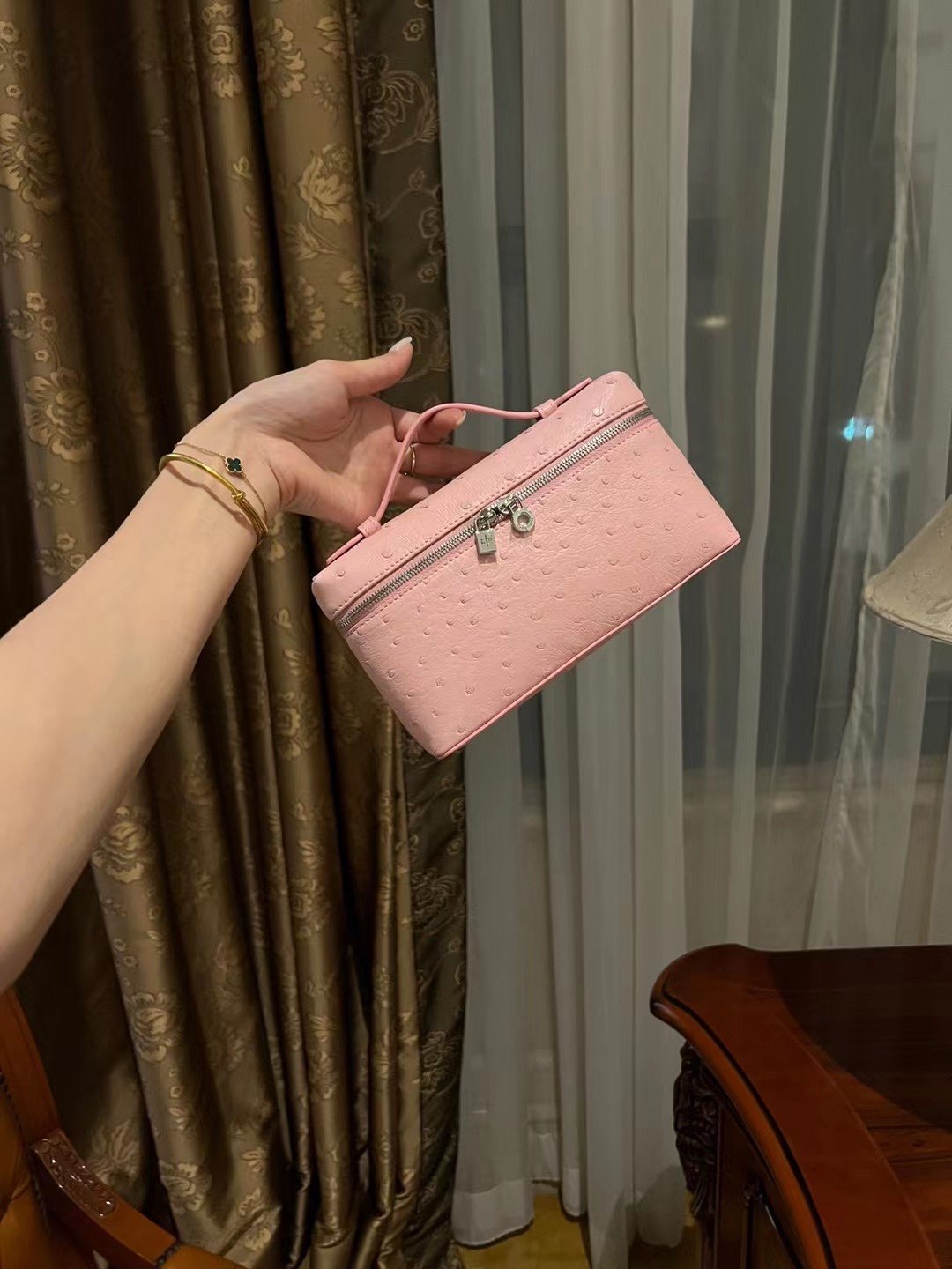 75765-1.jpg Loro Piana L19 in Pink Ostrich - Image 1