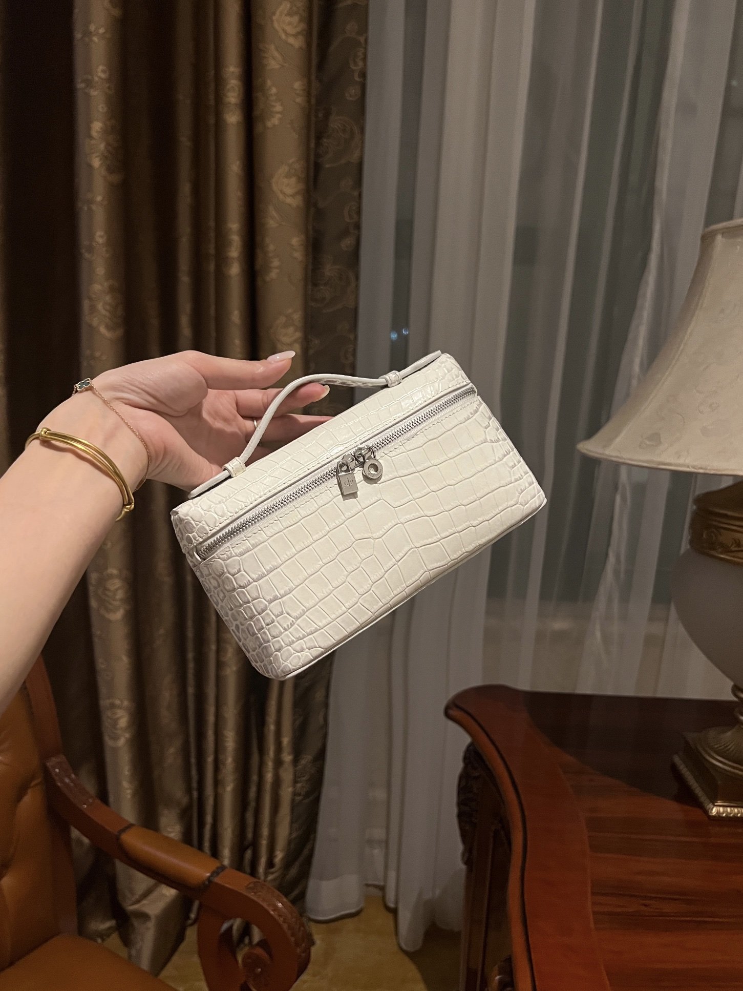 75804.jpg Loro Piana L19 in White Crocodile - Image 1