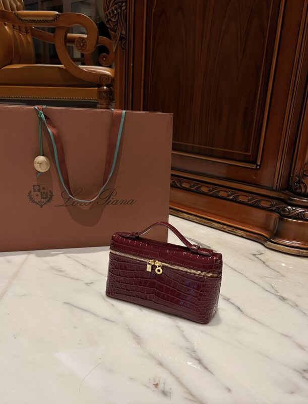 Loro Piana L19 in Shiny Bordeaux Crocodile