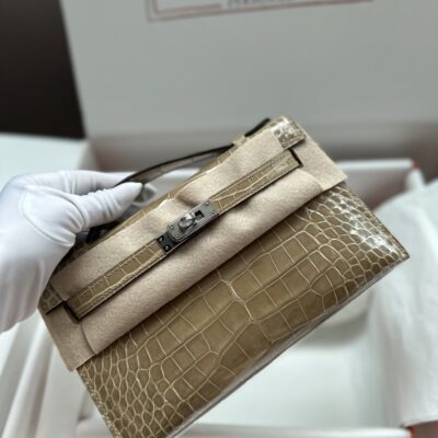 Kelly Pochette 22 Shiny Crocodile