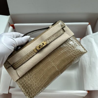 Kelly Pochette 22 Shiny Crocodile
