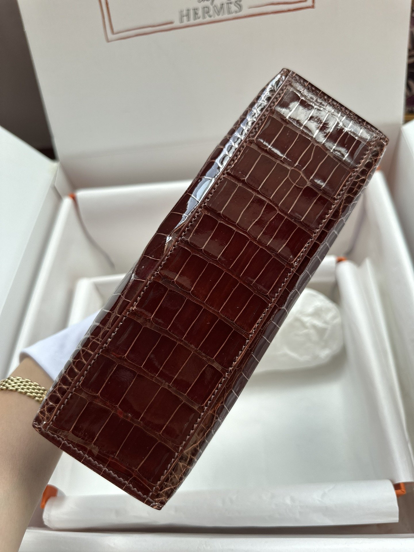 Kelly Pochette Shiny Crocodile - Image 3