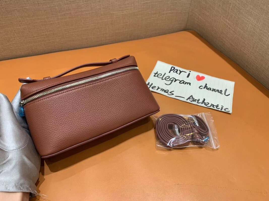 Loro Piana L19 Pouch in Calfskin Brown
