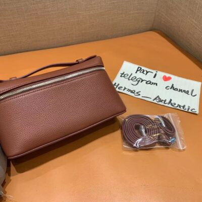 Loro Piana L19 Pouch in Calfskin Brown