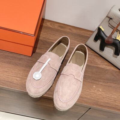 Hermes 2023 New Trip Suede Loafers