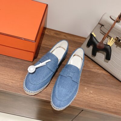 Hermes 2023 New Trip Suede Loafers