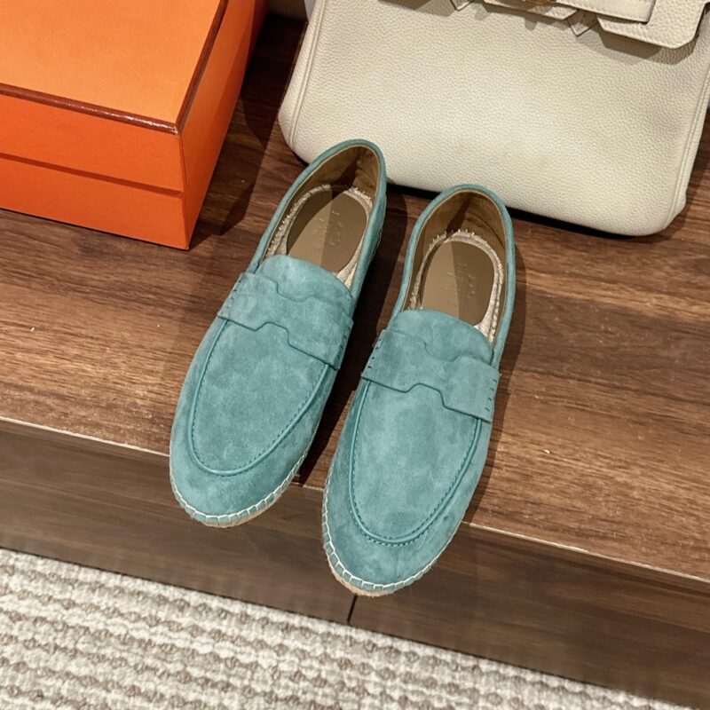Hermes 2023 New Trip Suede Loafers