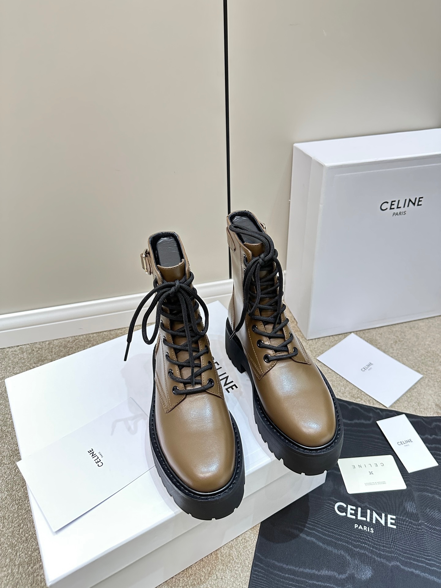Céline 2023 Thick-soled Ankle Boots - Image 2