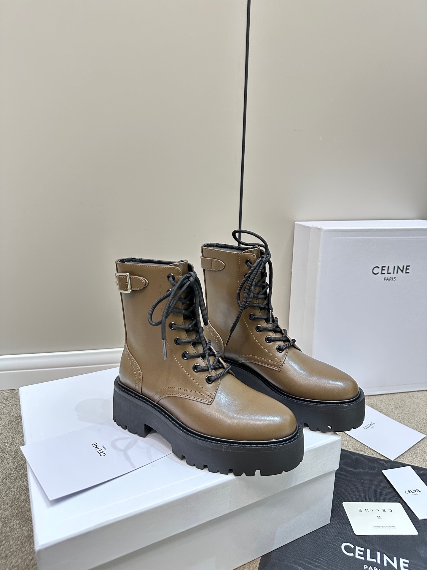 Céline 2023 Thick-soled Ankle Boots - Image 3