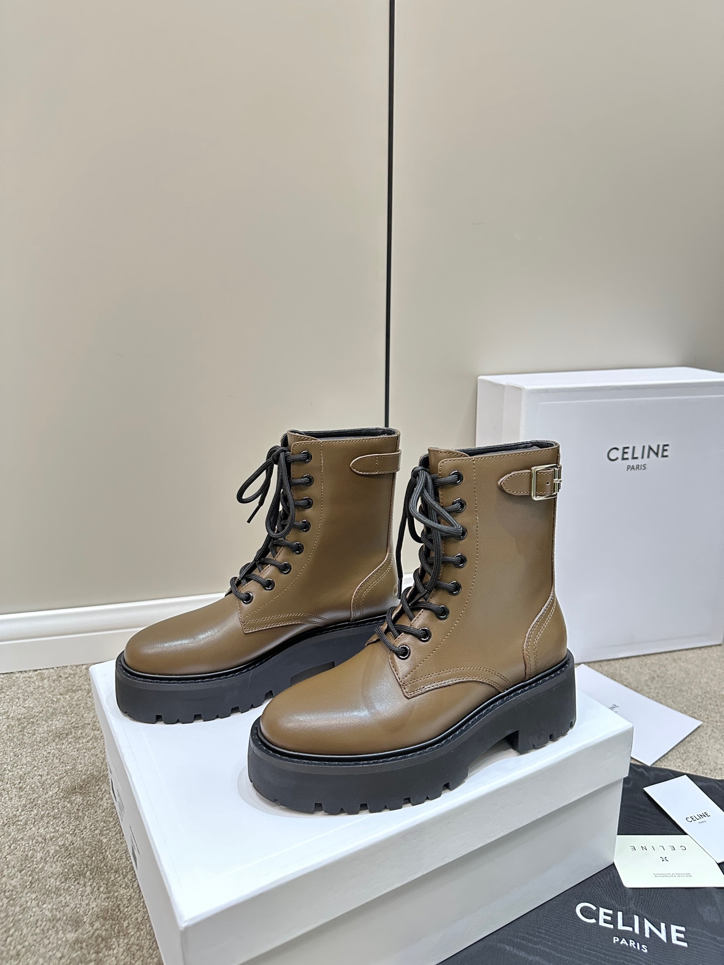 Céline 2023 Thick-soled Ankle Boots - Image 4