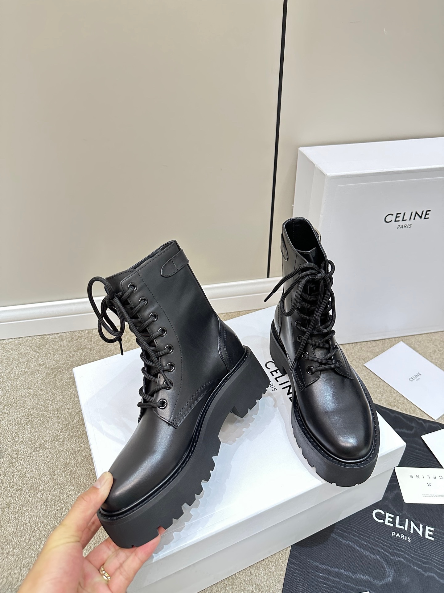 Céline 2023 Thick-soled Ankle Boots - Image 2
