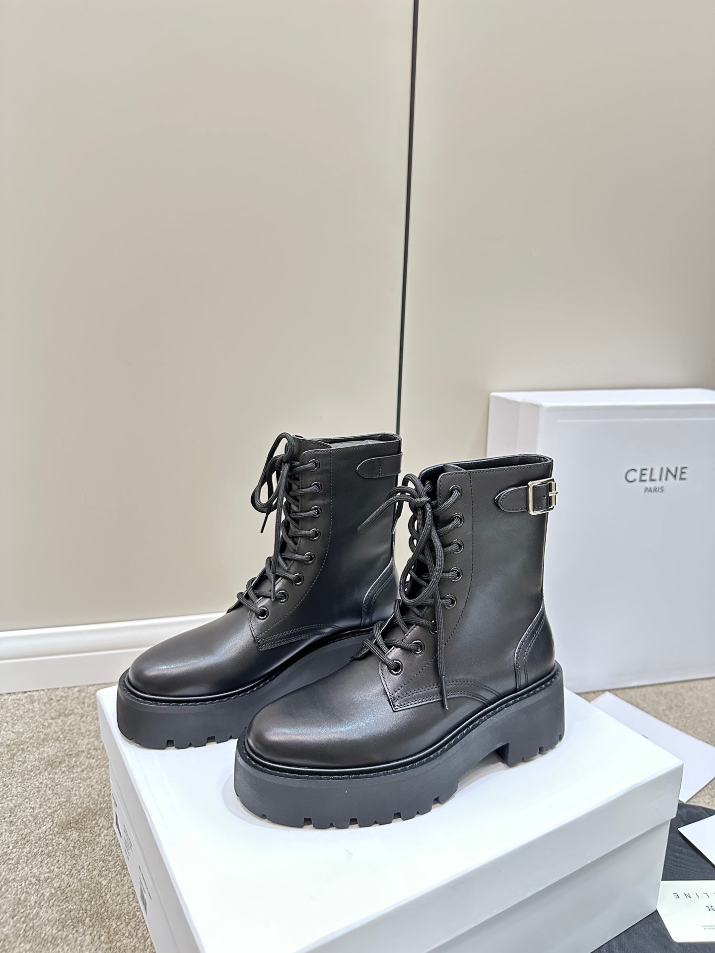 Céline 2023 Thick-soled Ankle Boots - Image 4