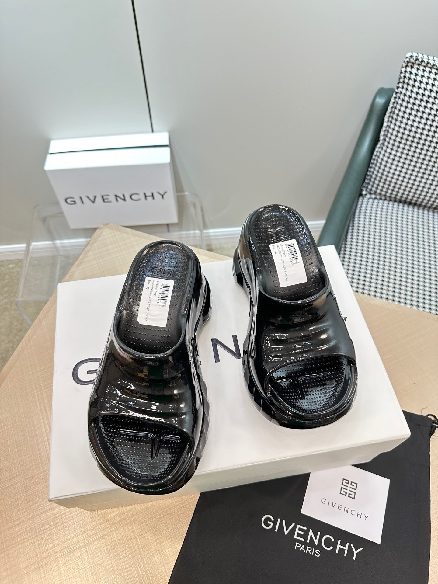 Givenchy 2023 Wedge Heel Thick Bottom Sandals