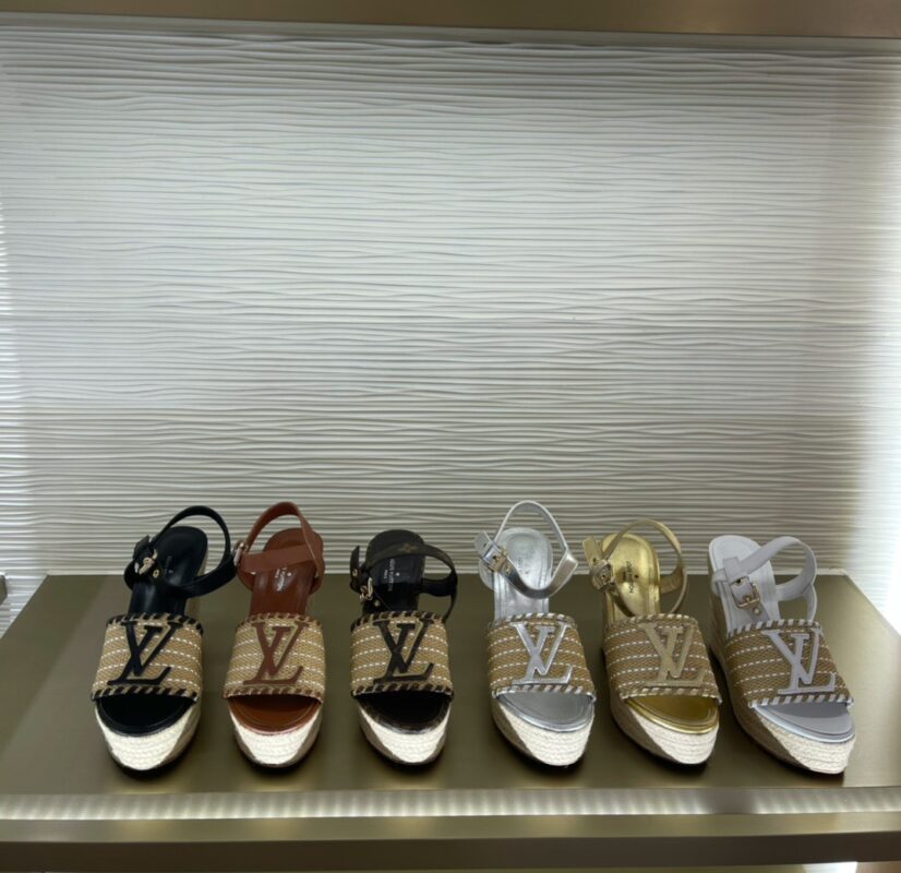 Louis Vuitton 2023 New Straw Woven Sandals Collection