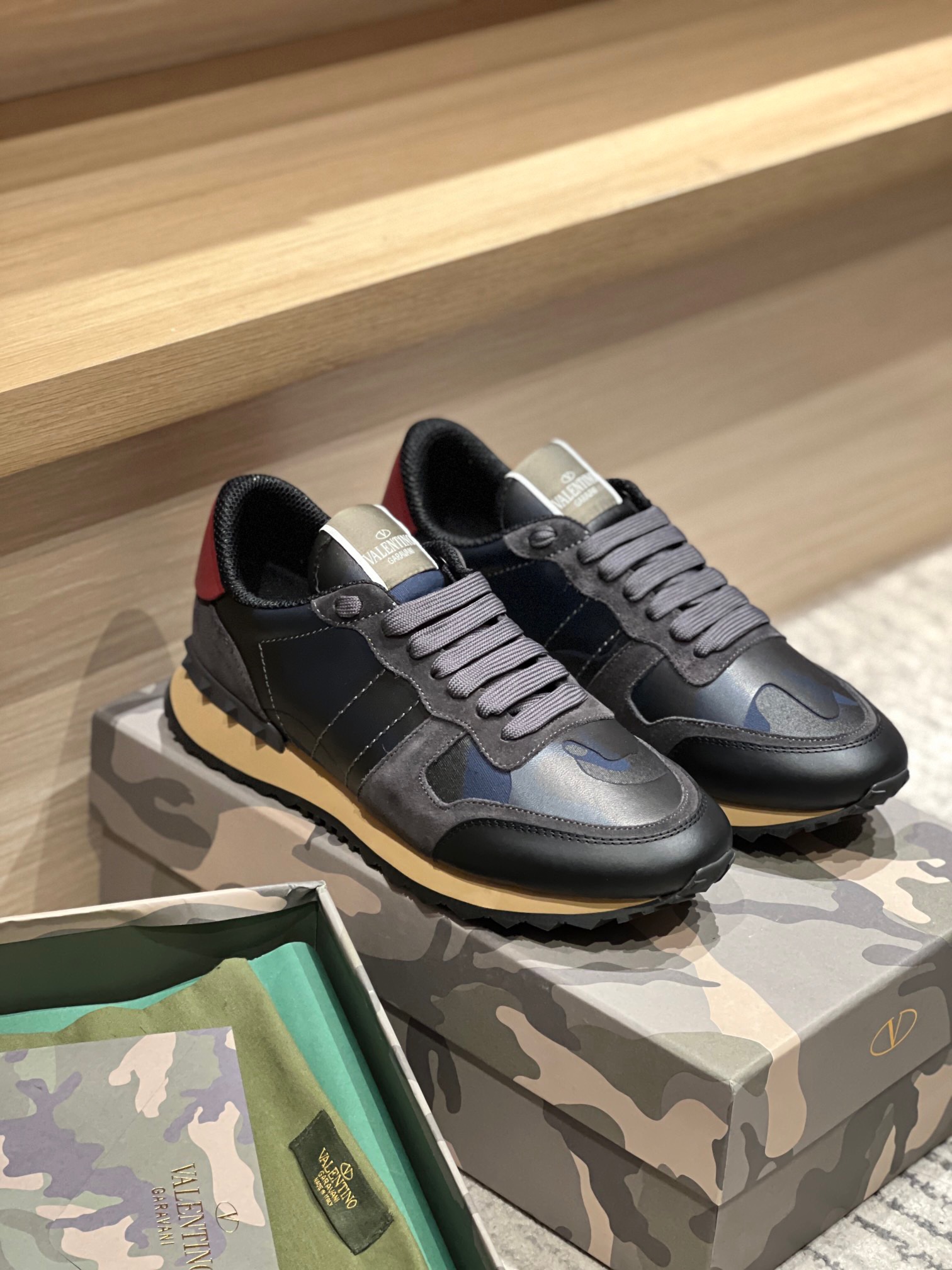 Valentino 2023 Camouflage Sneakers - Image 3