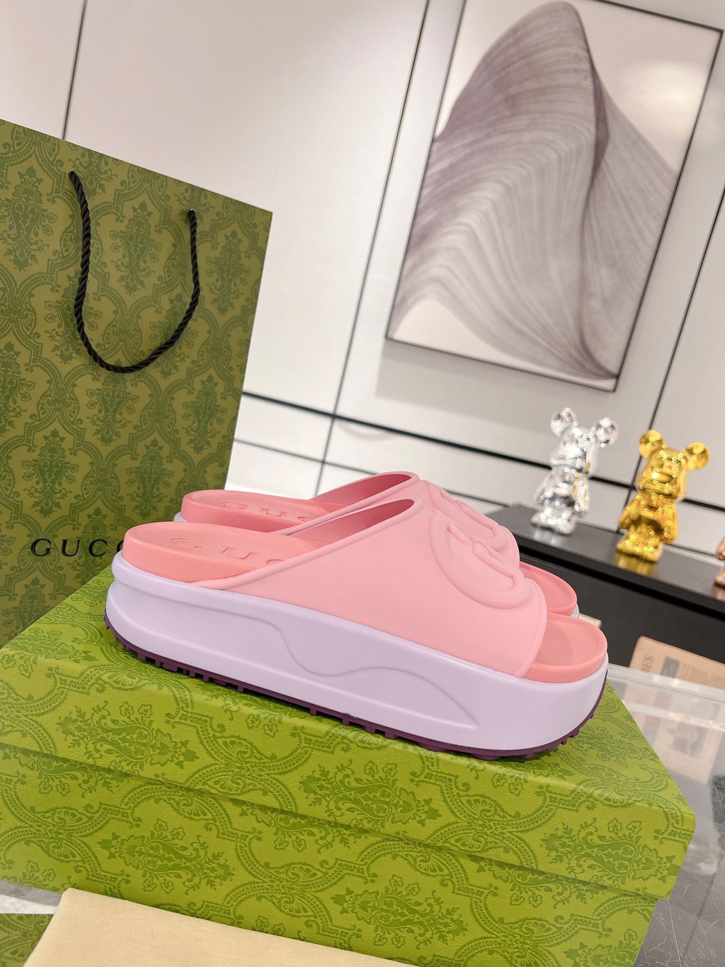 Gucci 2023 New Thick-soled Couple Slippers