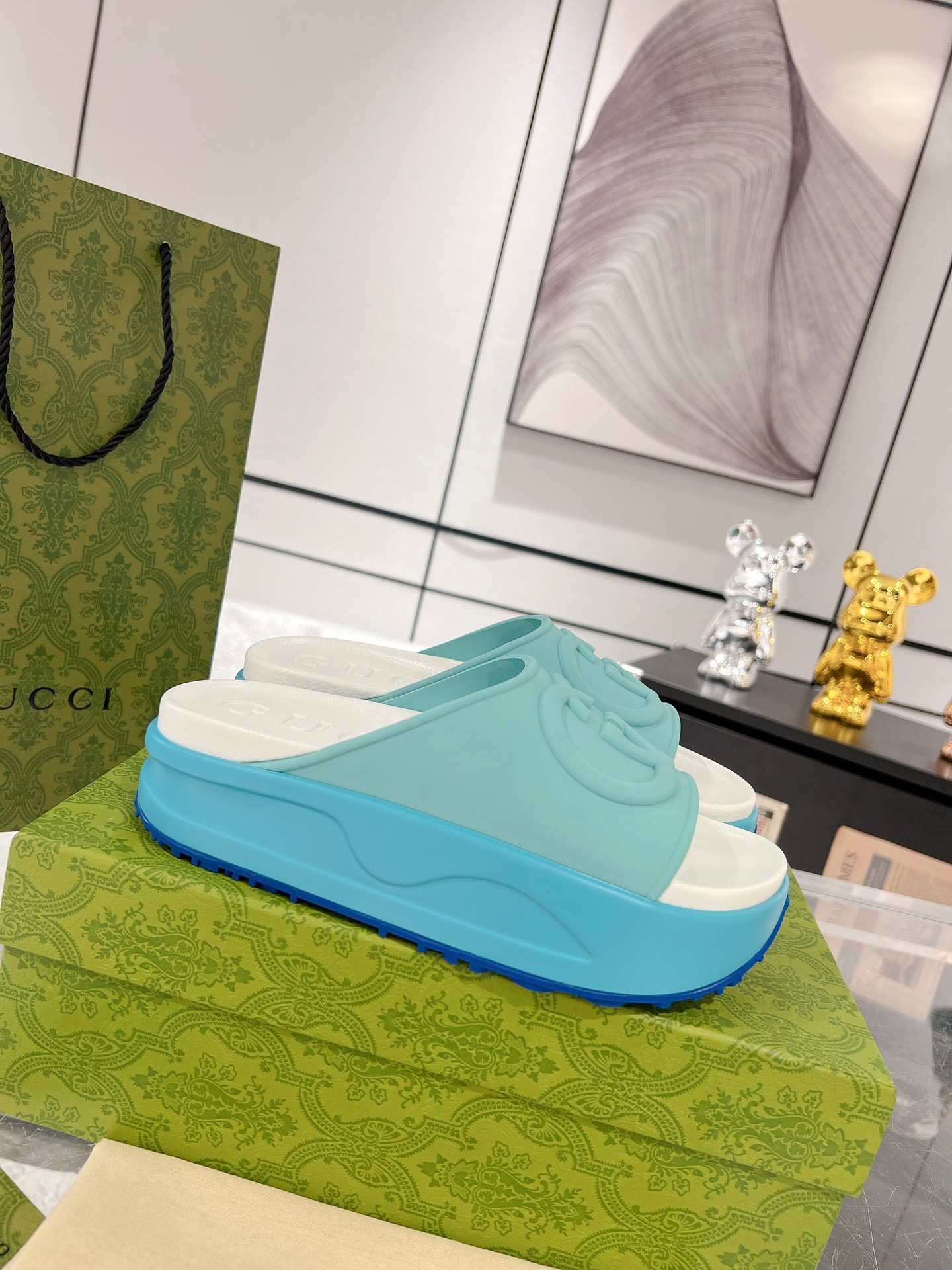 Gucci 2023 New Thick-soled Couple Slippers