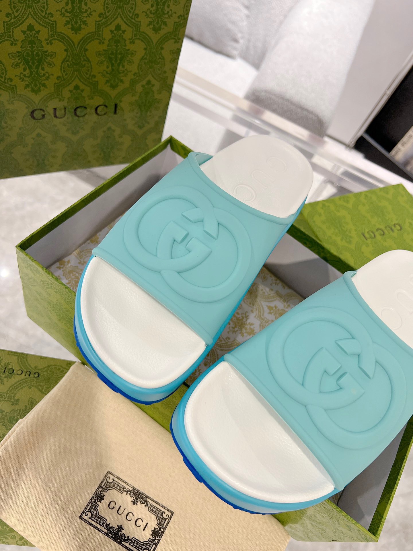 Gucci 2023 New Thick-soled Couple Slippers - Image 8