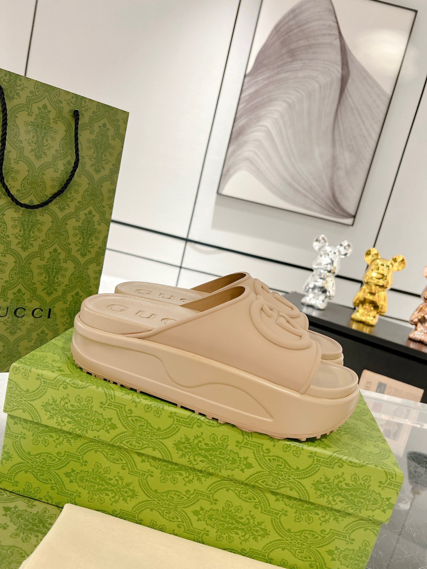 Gucci 2023 New Thick-soled Couple Slippers