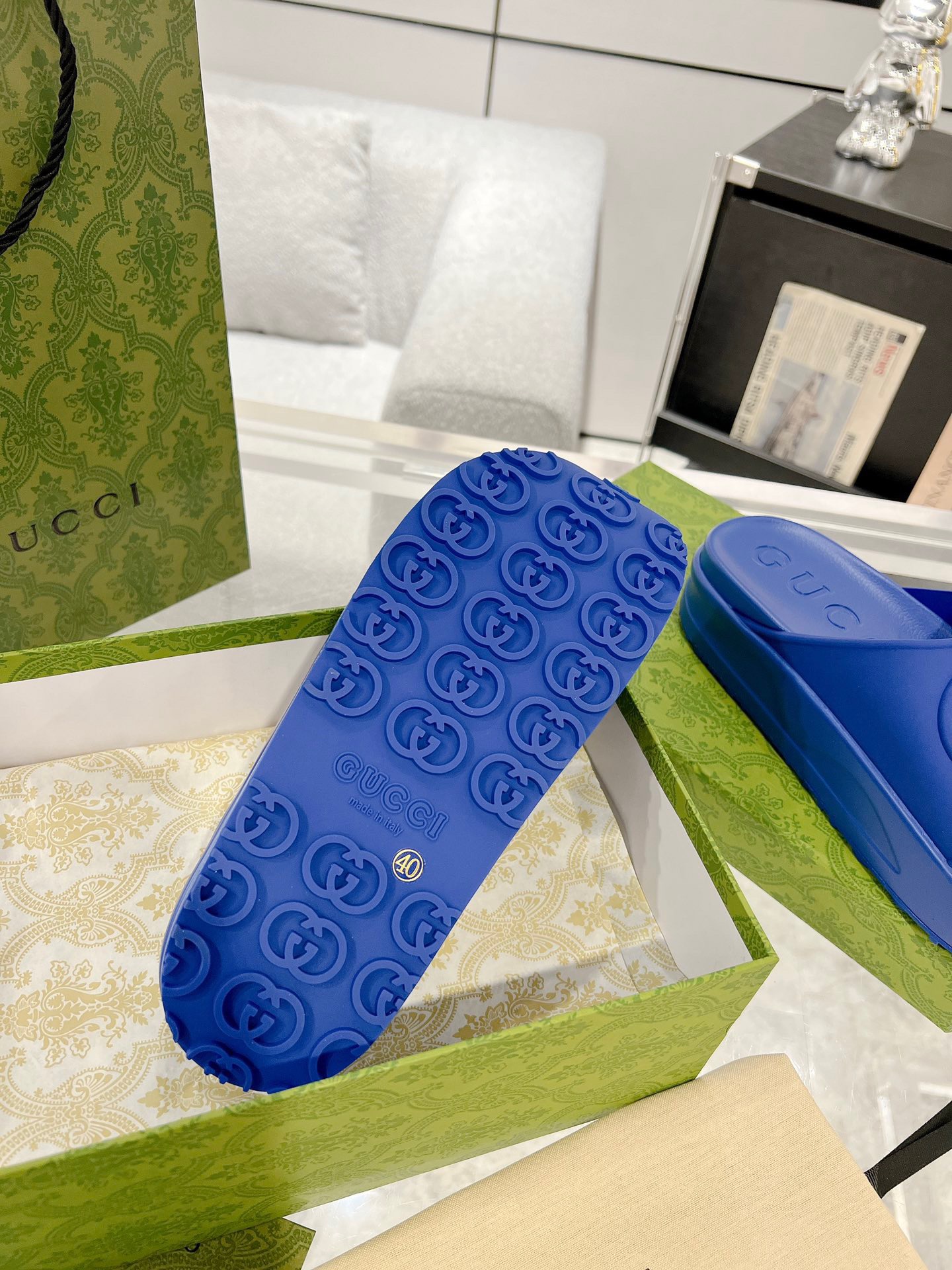 Gucci 2023 New Thick-soled Couple Slippers - Image 8