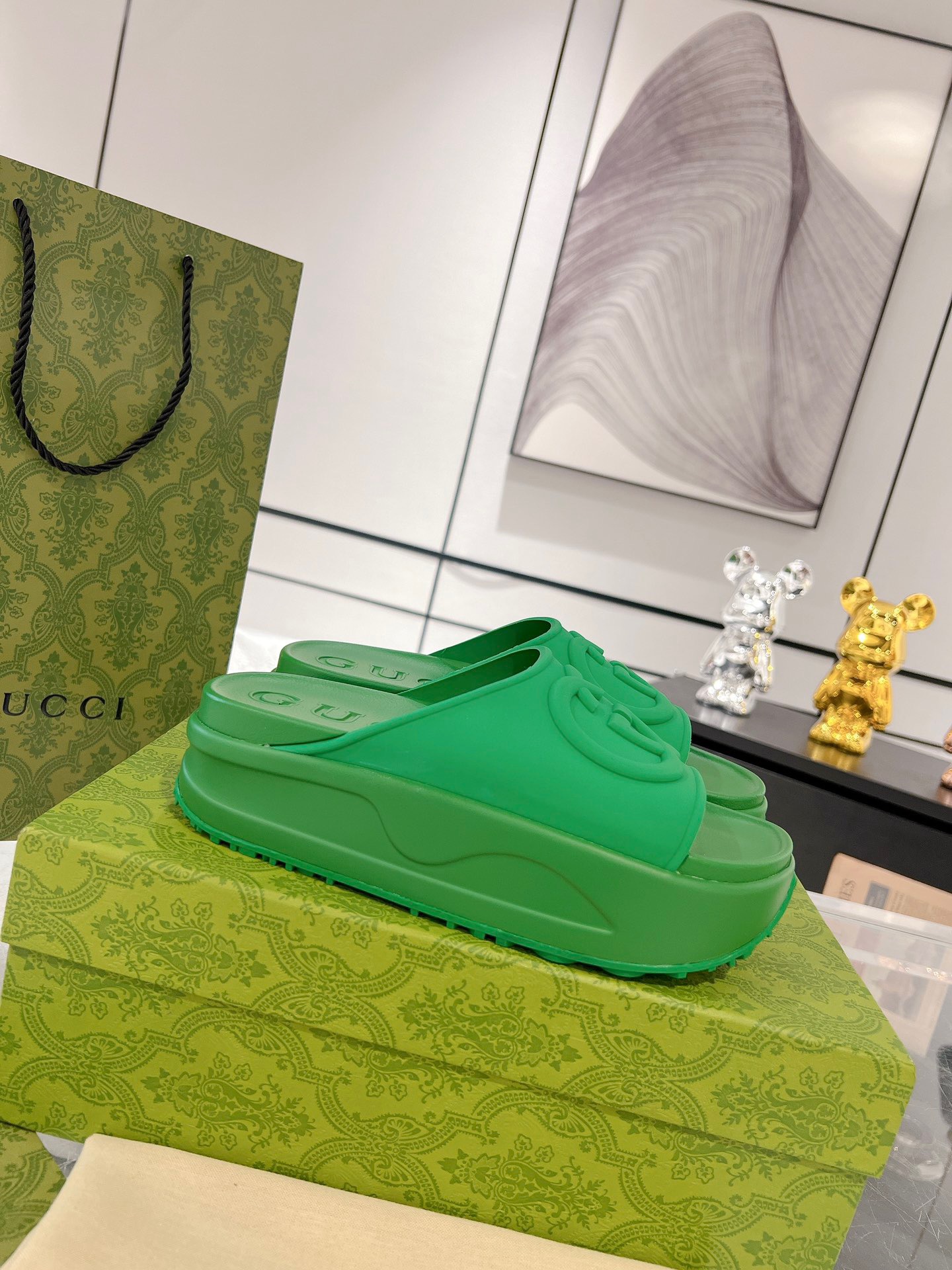 Gucci 2023 New Thick-soled Couple Slippers