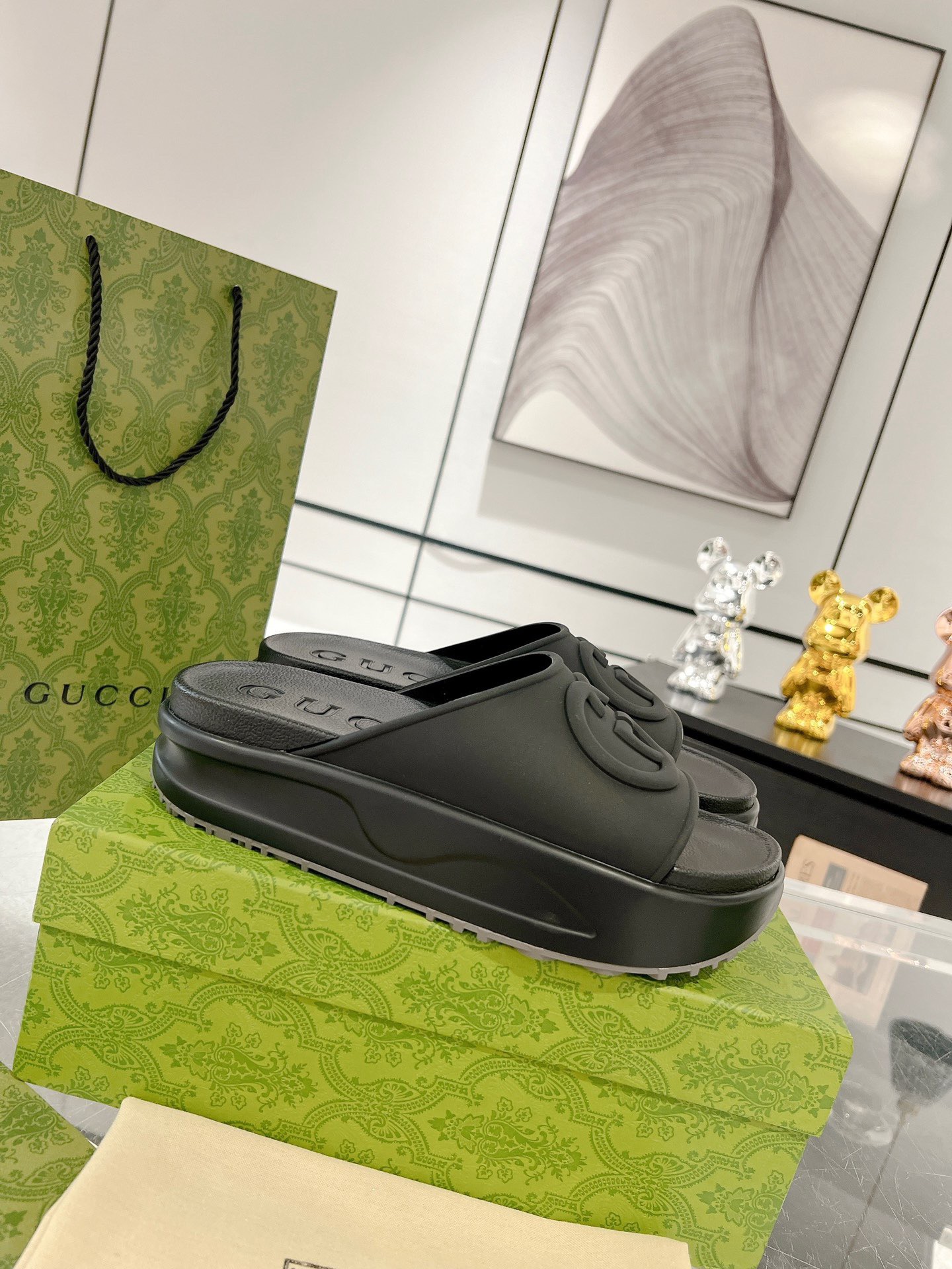 Gucci 2023 New Thick-soled Couple Slippers