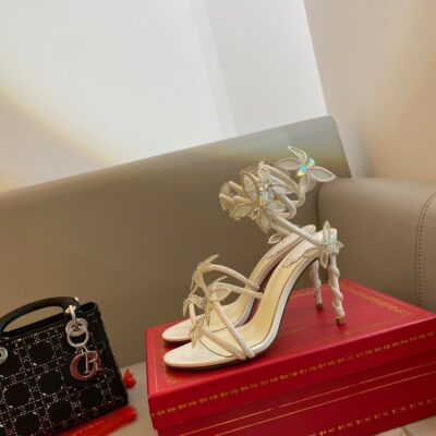 Rene Caovilla 2023 New CLEO Butterfly Strap High-heel Sandals