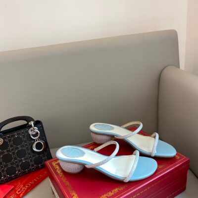 Rene Caovilla 2023 New Strapless Thin Diamond Sandals