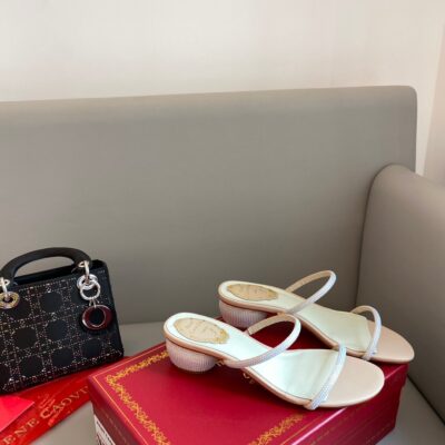 Rene Caovilla 2023 New Strapless Thin Diamond Sandals