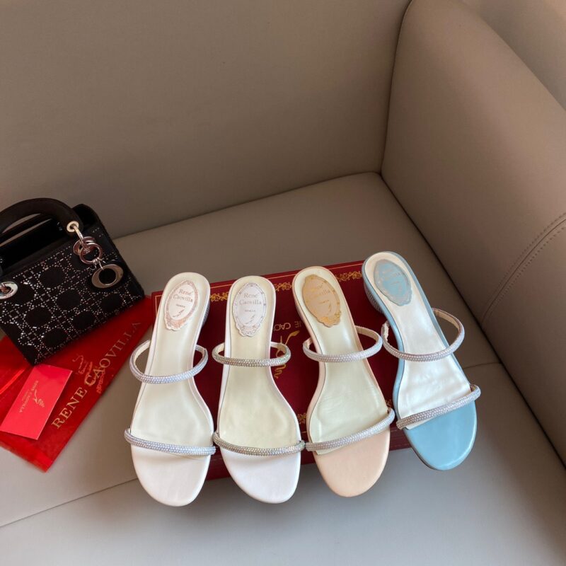 Rene Caovilla 2023 New Strapless Thin Diamond Sandals Collection