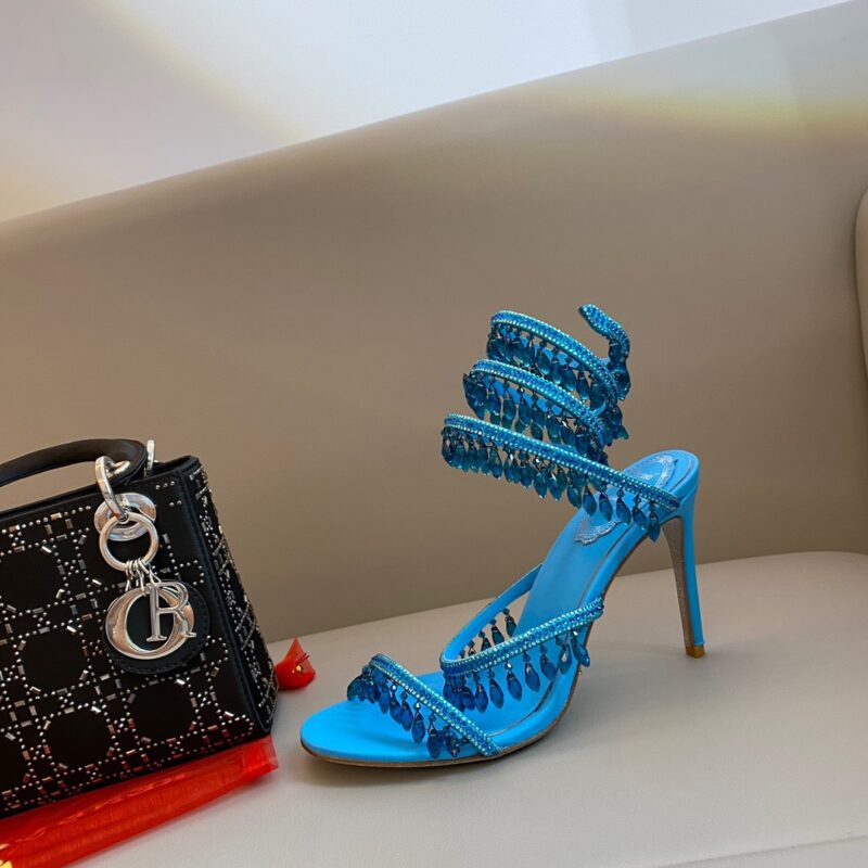 Rene Caovilla 2023 New Classic Snake-shaped Strappy Sandals